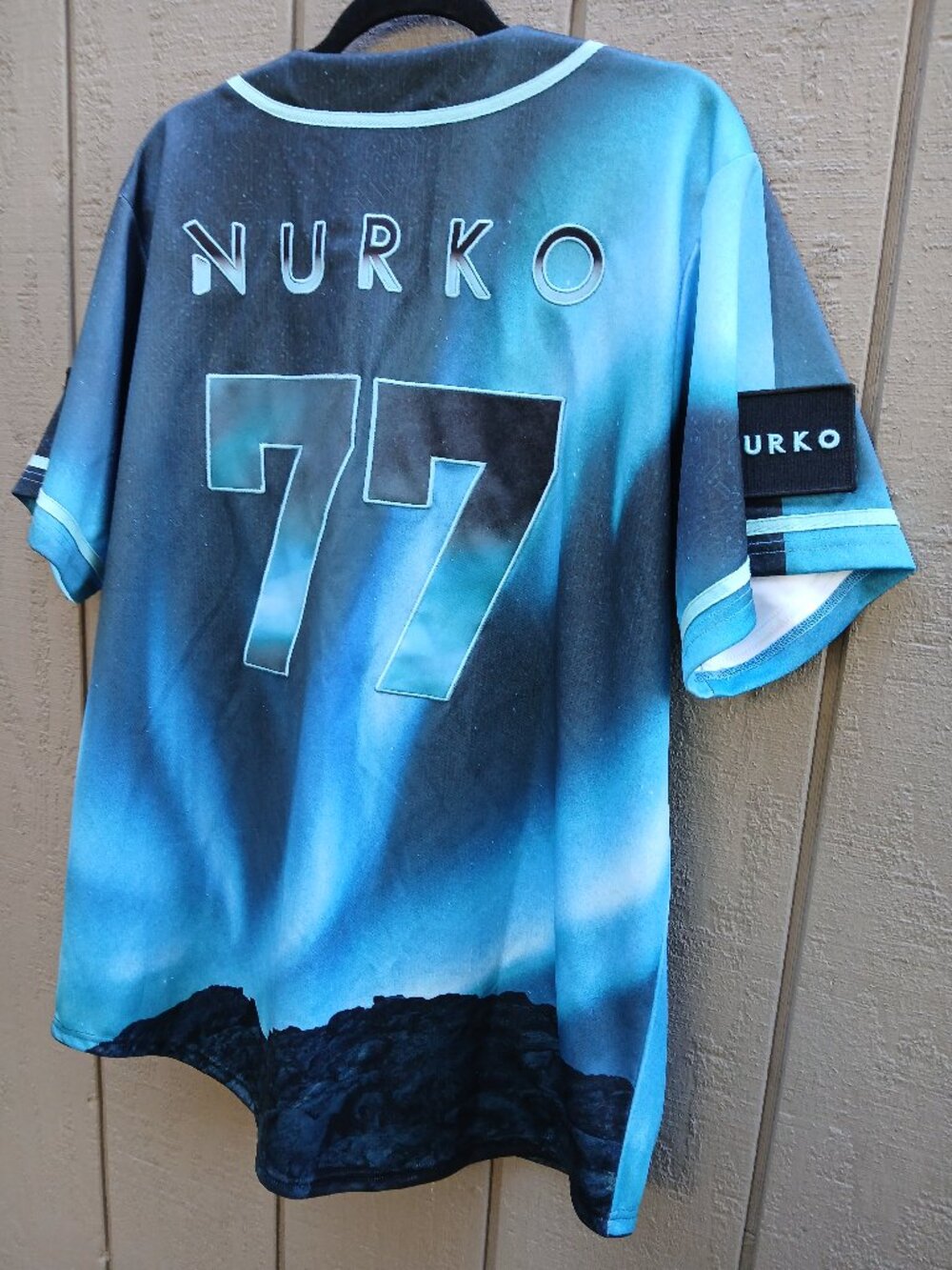 Nurko XL Jersey Northern Lights Discovery EDM DJ Baseball Shirt Rave Festival 77